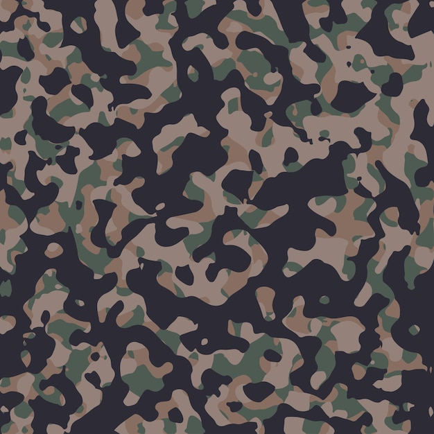 Padrão sem emenda de vetor de camuflagem do exército Textura camuflagem militar repete fundo de vetor de design de exército sem costura