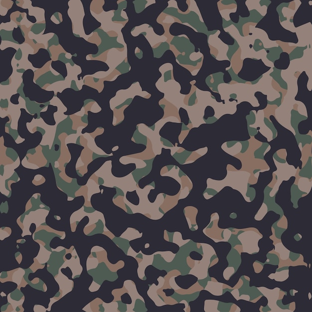 Padrão sem emenda de vetor de camuflagem do exército textura camuflagem militar repete fundo de vetor de design de exército sem costura