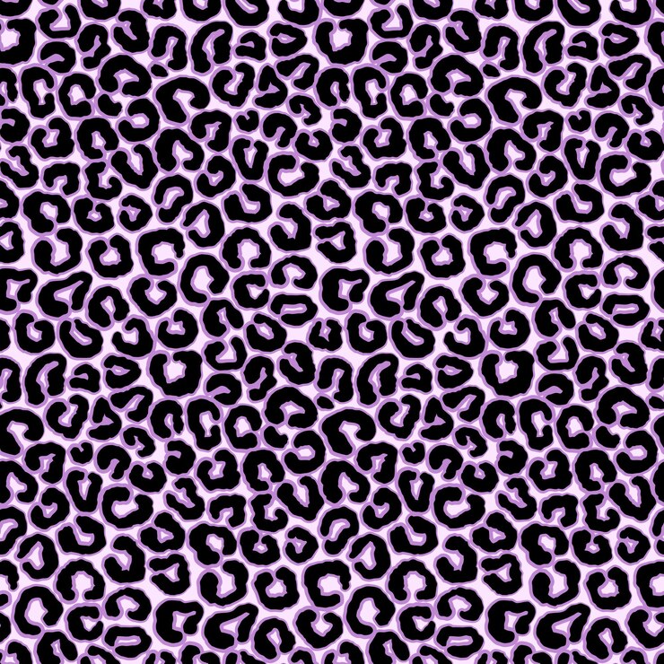 Vetor padrão sem emenda de vetor de motivo animal leopardo roxo