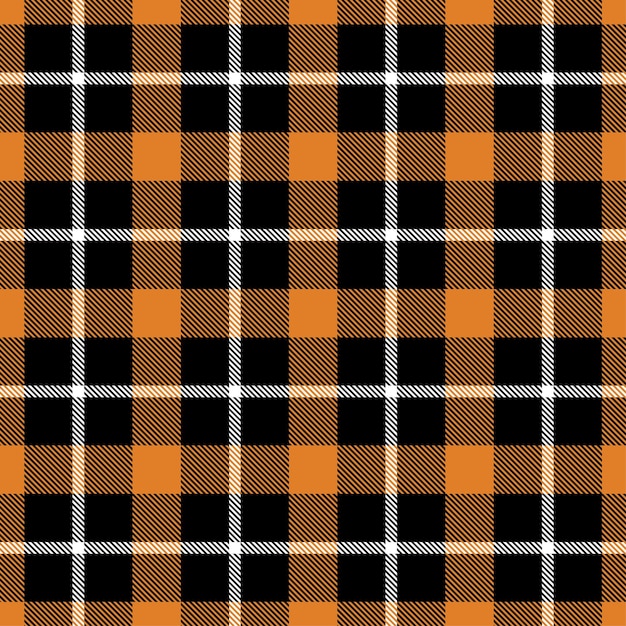 Padrão sem emenda de vetor de tartan laranja