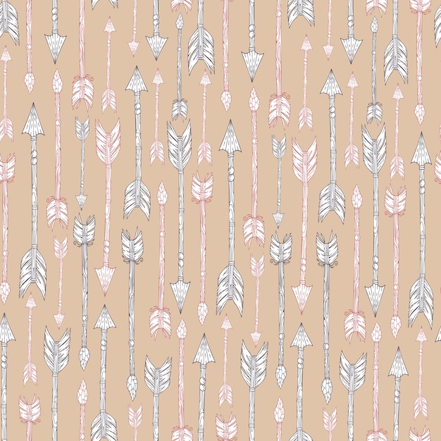 Padrão sem emenda de vetor no estilo Boho com setas