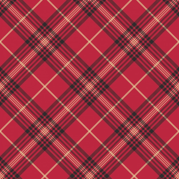 Padrão sem emenda de xadrez vermelho xadrez tartan