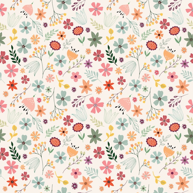 Padrão sem emenda decorativo floral