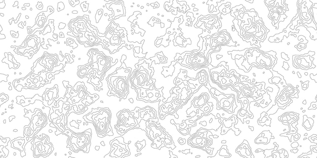 Padrão sem emenda do mapa de topografia curvas topográficas abstratas