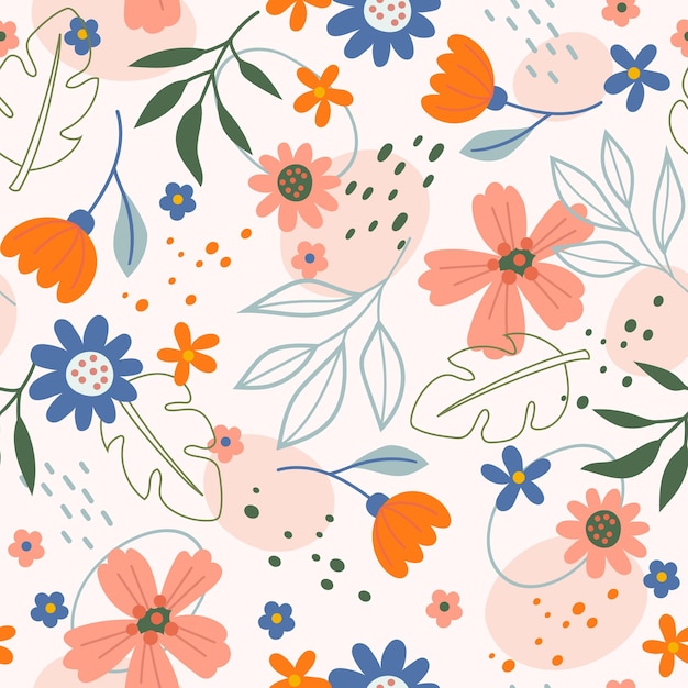 Padrão Sem Emenda Floral Orgânico