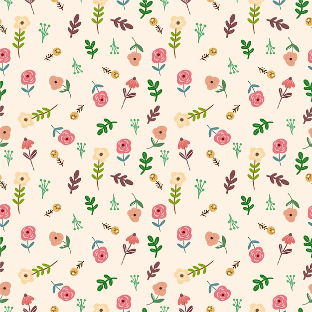 Padrão sem emenda floral pequeno fofo