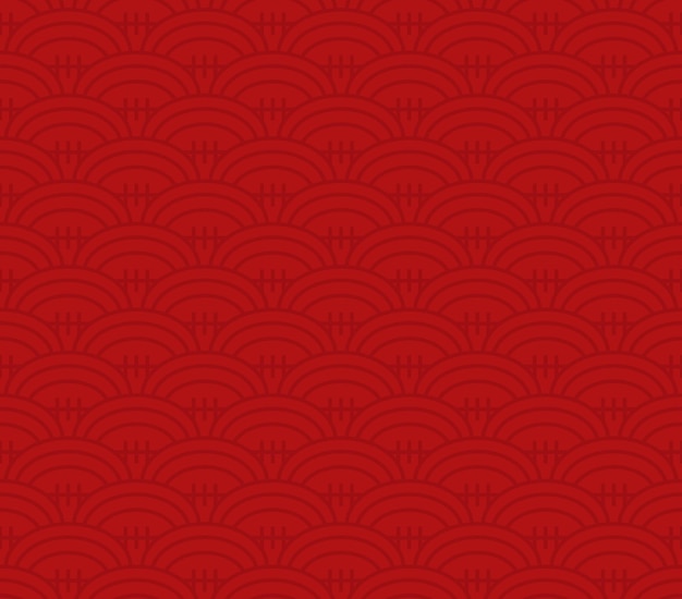 Padrão sem emenda na cor vermelha, design oval para ilustração de esporte. Padrão de vetor sem emenda incluído na amostra.