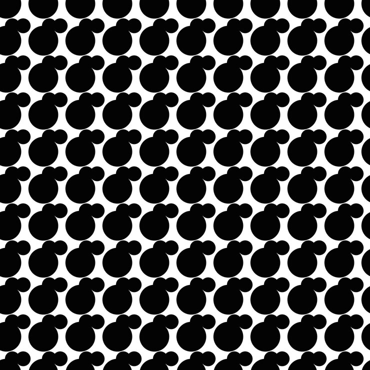 Vetor padrão sem emenda preto e branco com pontos. textura pontilhada. padrão geométrico abstrato