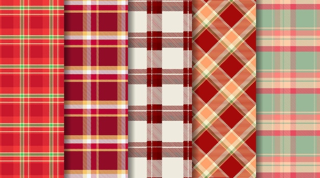 Padrão Plaid. Textura De Xadrez Escocês E Britânico. Tartan Flannel.  Lenhador Vermelho. Tabela Conjunto De Padrões. Fundo Celta. Ilustração do  Vetor - Ilustração de canadense, gingham: 242015904