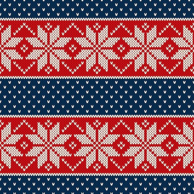 Padrão tradicional de tricô de Natal com flocos de neve lã tricô sem costura design de suéter