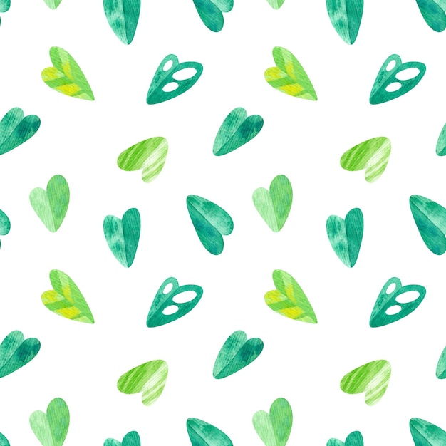 Padrão tropical sem costura banana e monstera deixa clipart de aquarela em forma de coração