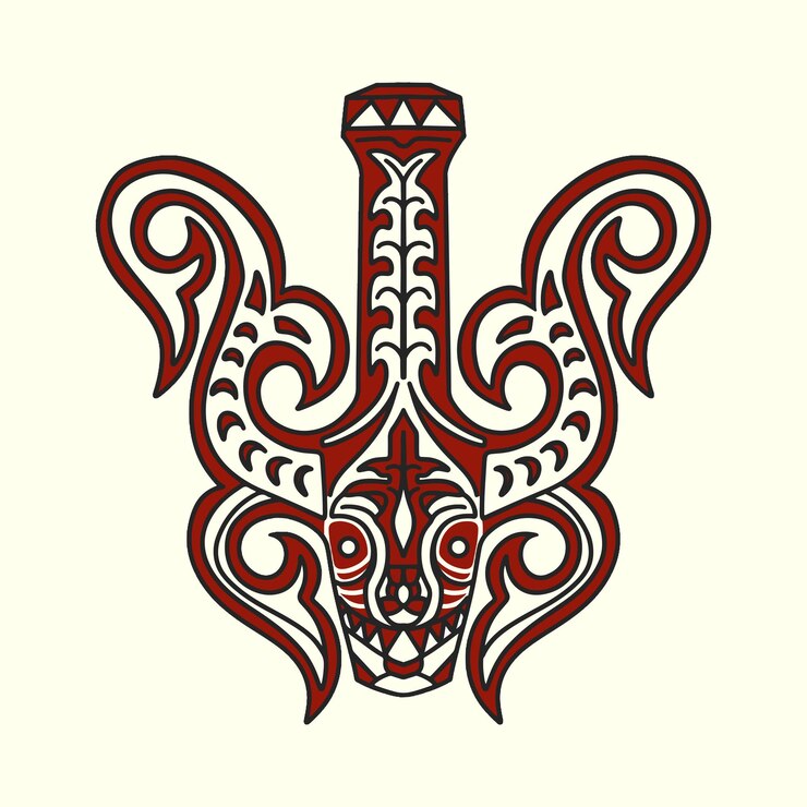 Padrão vetorial Ilustração de Gorga Batak Desenho à mão