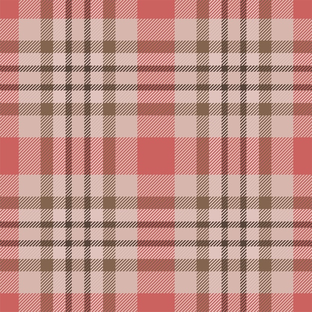 Padrão xadrez sem costura em vermelho Verifique a textura do tecido Impressão têxtil vetorial