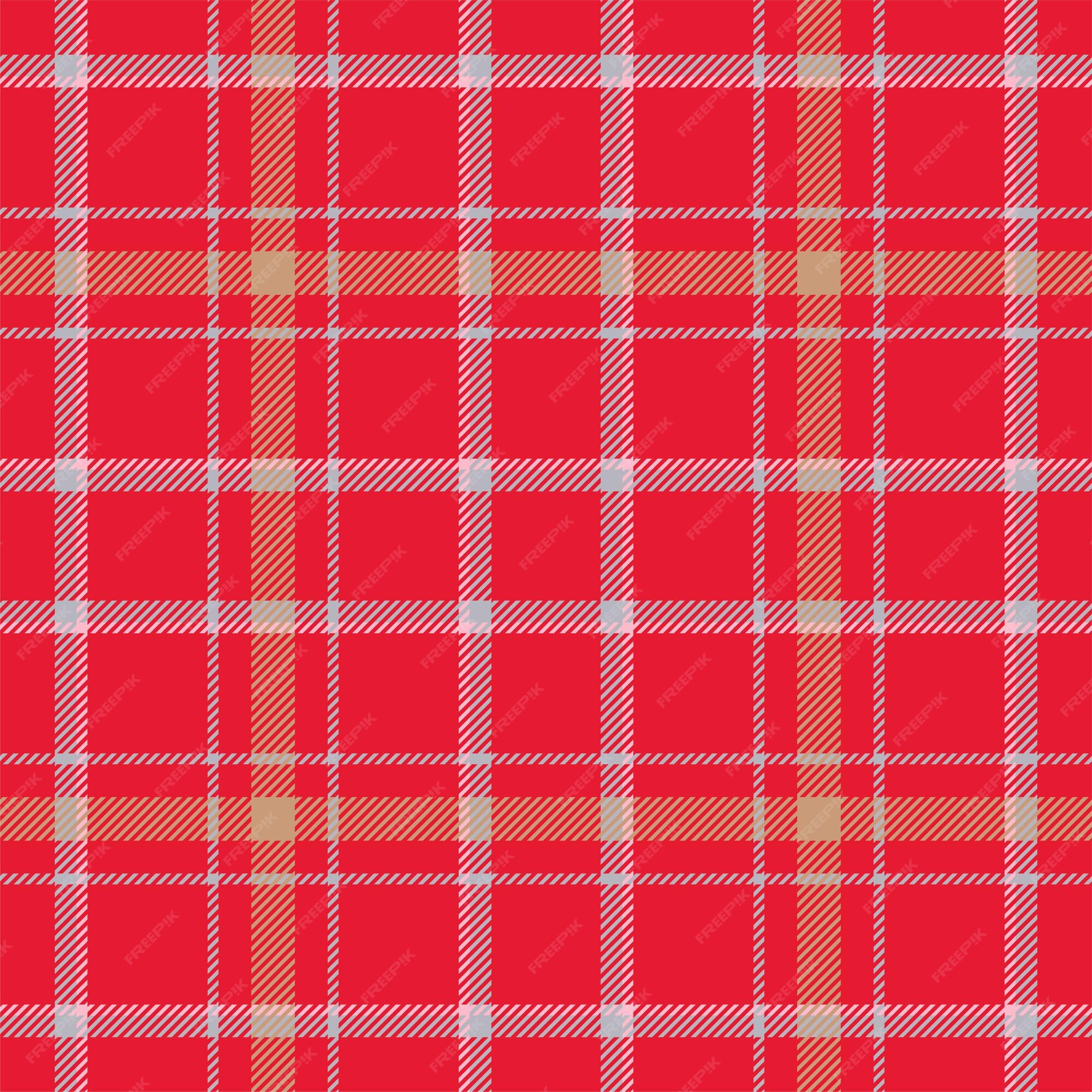 Vetores de Padrão Xadrez Tartan Em Vermelho Imprimir Textura De