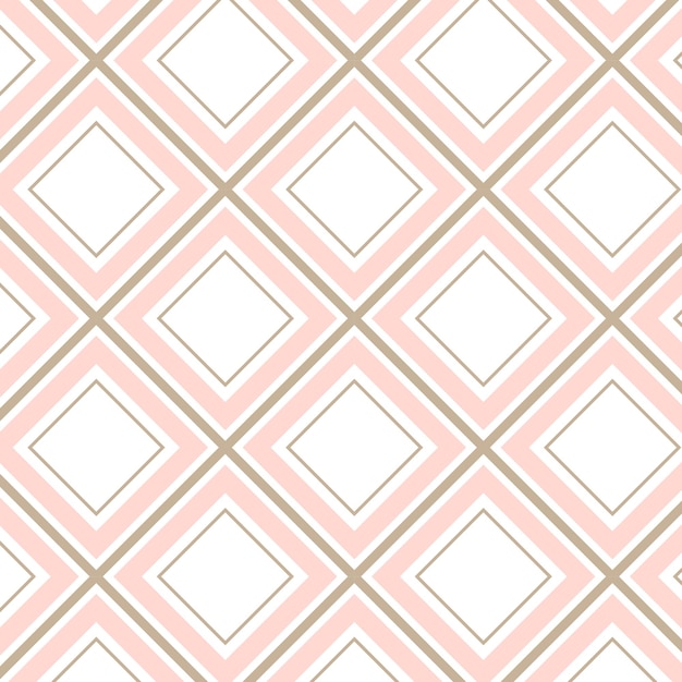 Padrão xadrez sem costura modelo de impressão de tecido vetorial ornamento de losango rosa pastel estilo escocês fundo geométrico do tapete quadriculado