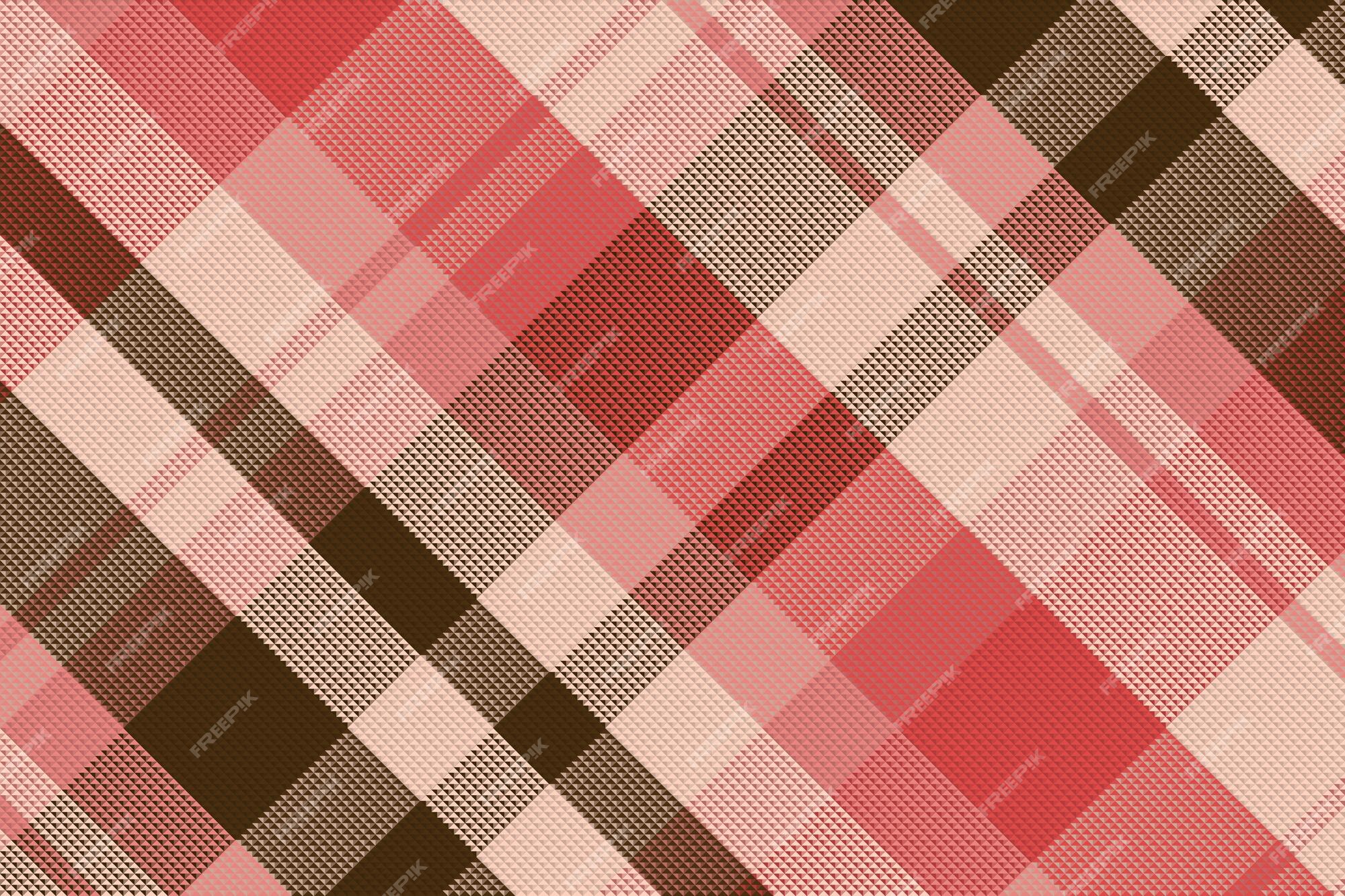 Padrão Xadrez Tartan Com Textura E Cor Quente. Ilustração Vetorial