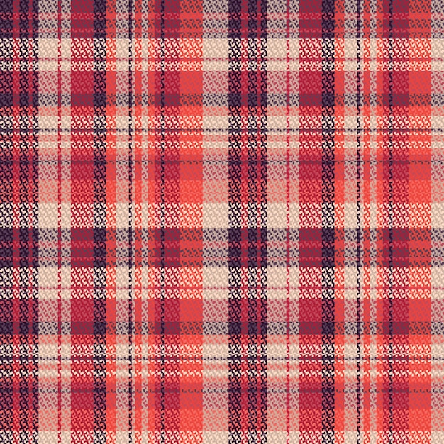 Padrão xadrez tartan com textura e cores quentes