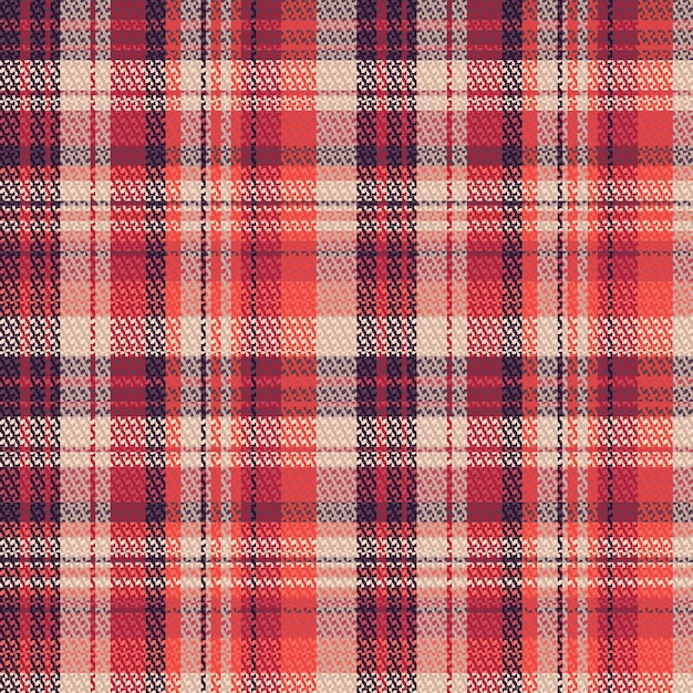 Padrão xadrez tartan com textura e cores quentes