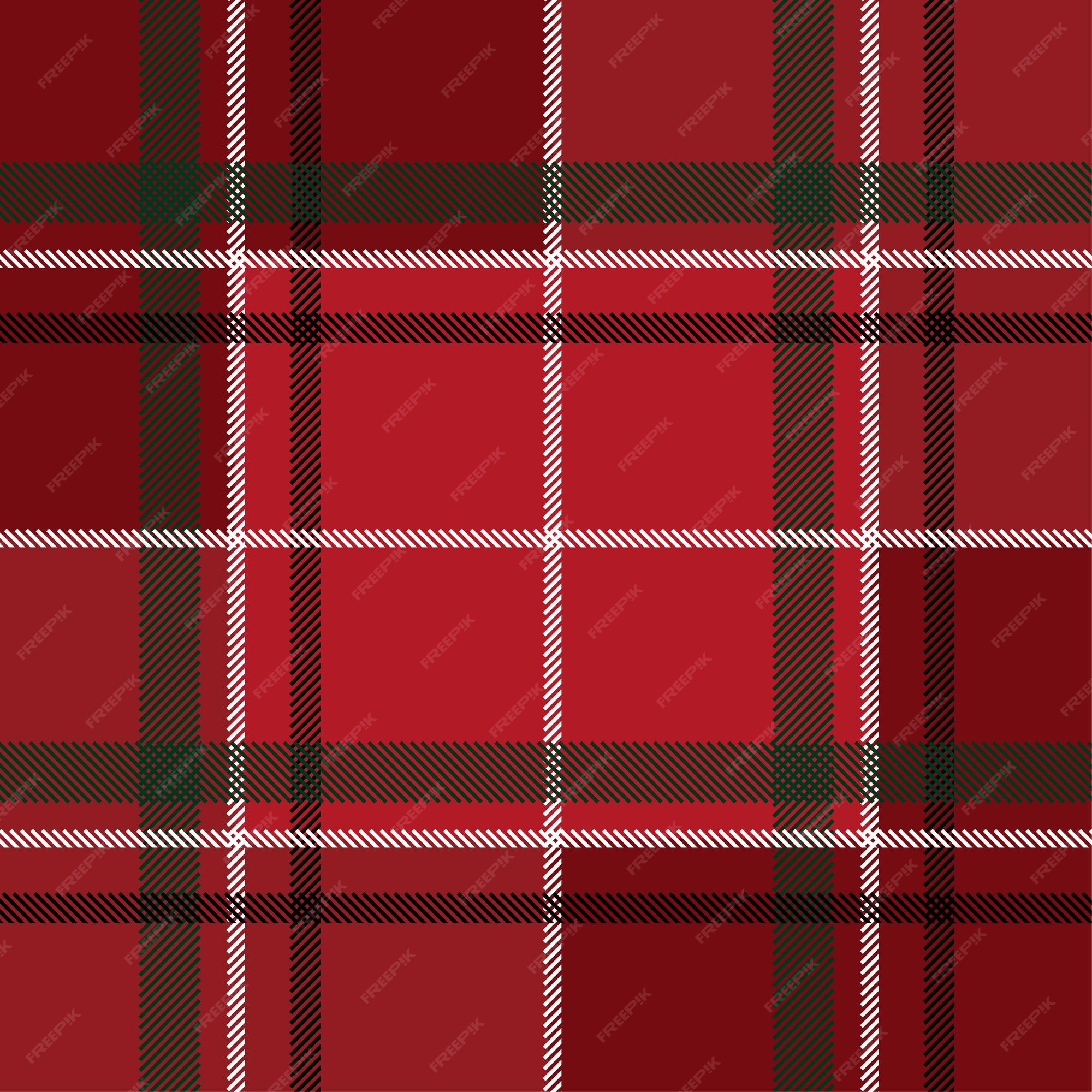 Vetores de Padrão Xadrez Tartan Em Vermelho Imprimir Textura De