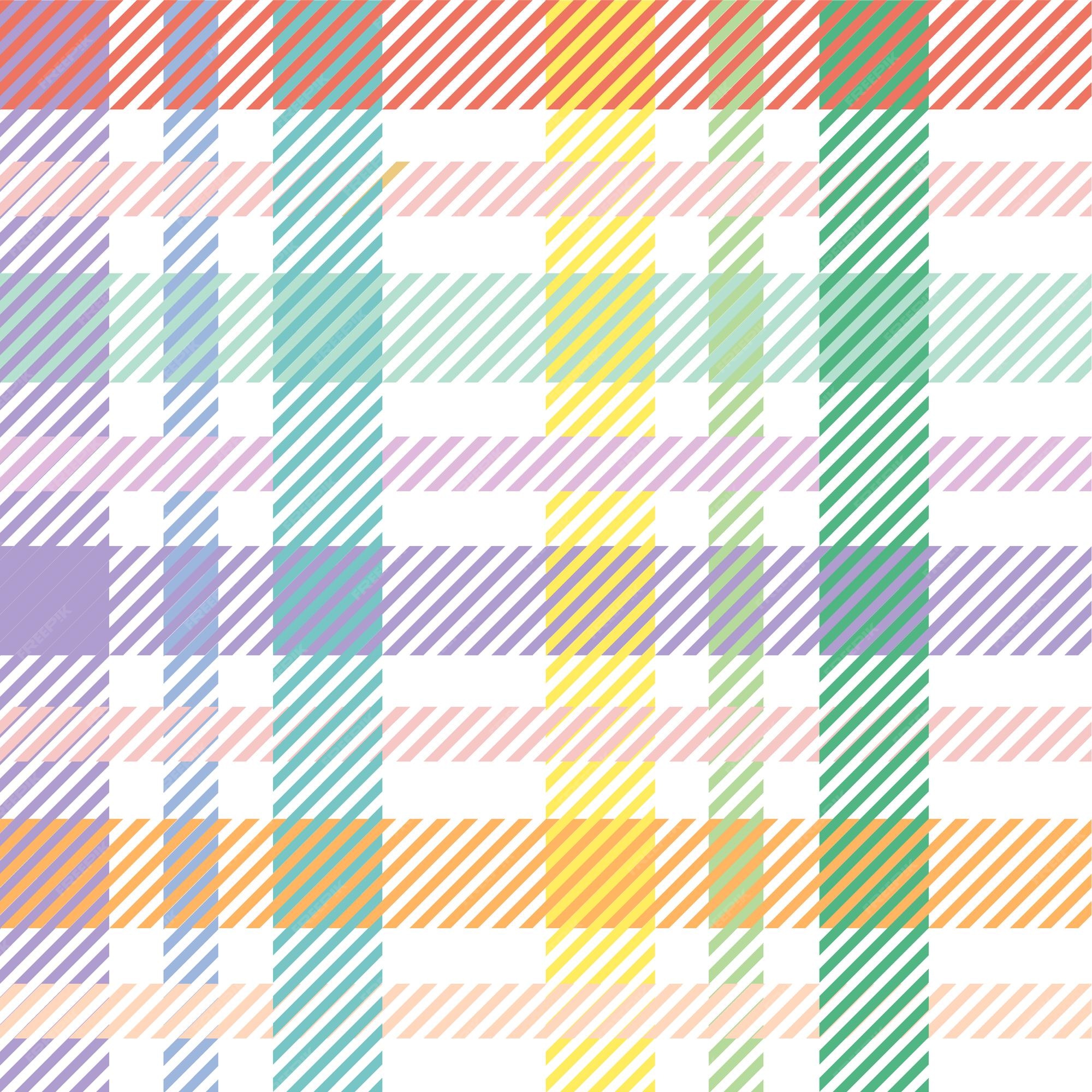 Um Design Sem Costura Xadrez Colorido Em Padrões De Tartan Fundo