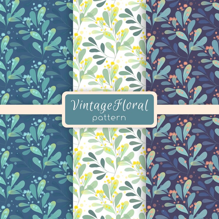 Padrões de coleção Floral vintage