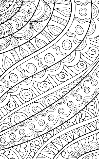 Padrões de design de henna decorativos para colorir página do livro