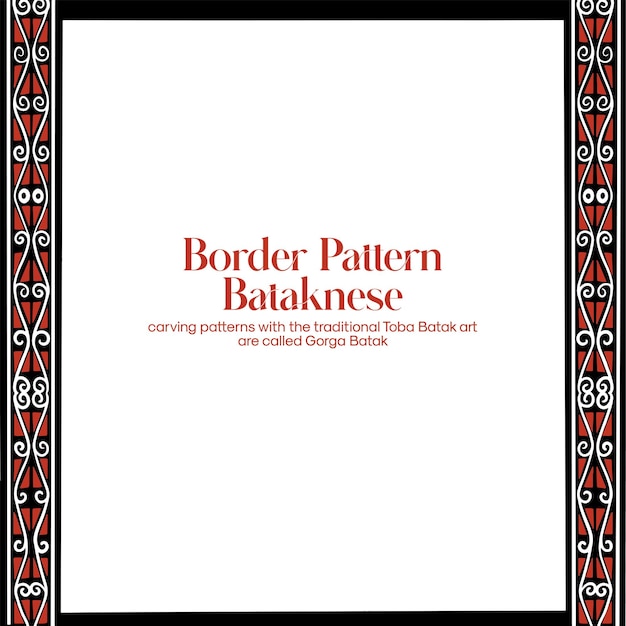 Vetor padrões de fronteira vetoriais com a arte tradicional toba batak gorga batak