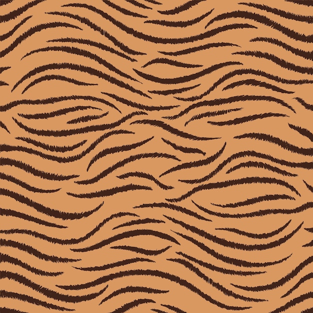 Vetor padrões de pele de tigre de vetor grátis