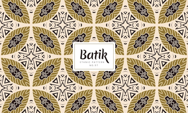 Vetor padrões florais decorativos tradicionais de batik indonésio kawung vector ouro