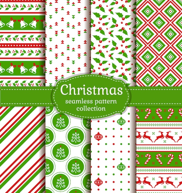 Padrões sem emenda de Natal. conjunto.