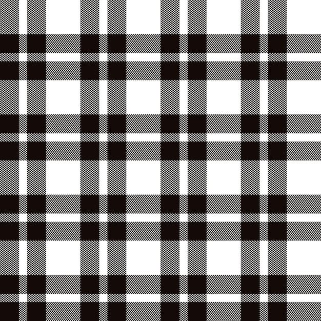 Padrão Xadrez Tartan Em Preto E Branco. Textura De Tecido De Impressão Sem  Costura. Verifique O Fundo Do Vetor. Royalty Free SVG, Cliparts, Vetores, e  Ilustrações Stock. Image 113225133