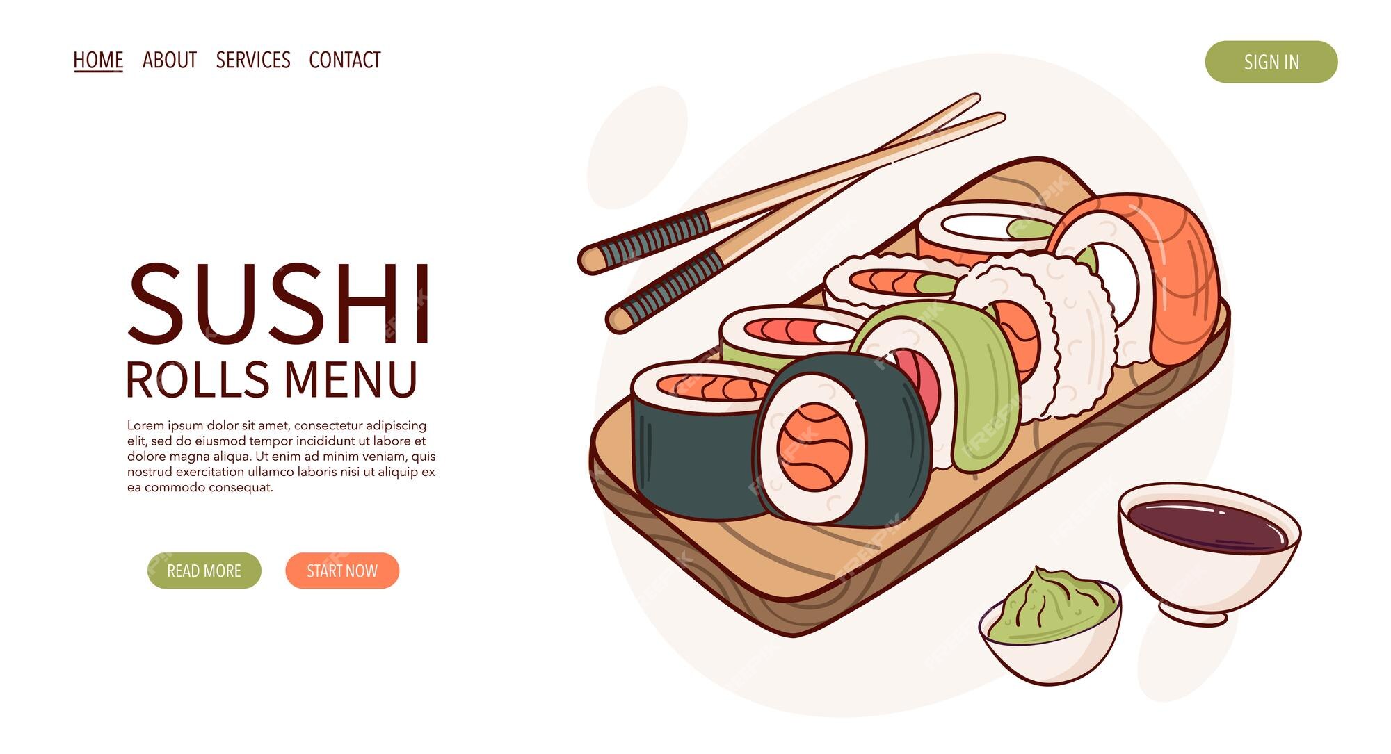 desenhar engraçado kawaii nigiri sushi roll ilustração vetorial