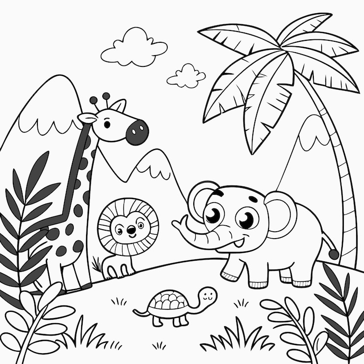Página de colorir Animais Africanos Caro