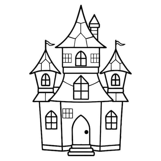 castelo desenho para colorir