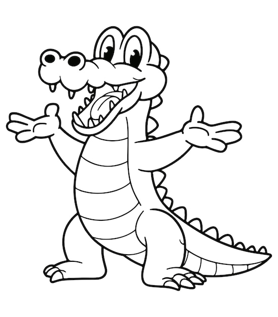 Página de colorir Crocodilo