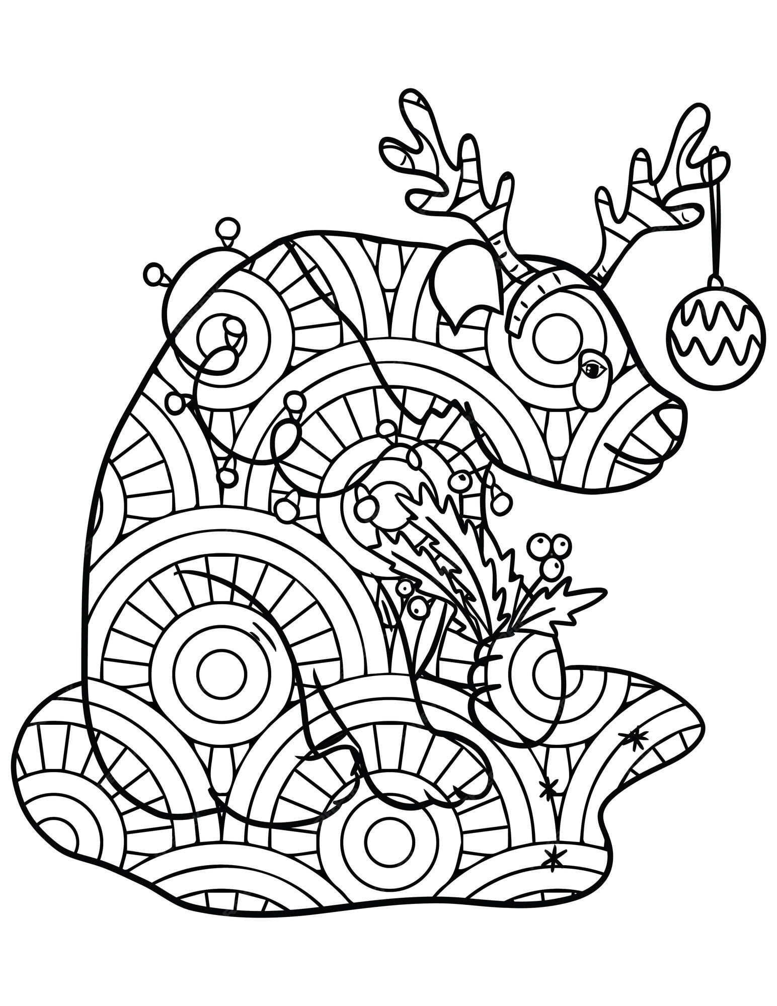 desenhos para colorir de natal para crianças 13982745 Vetor no Vecteezy