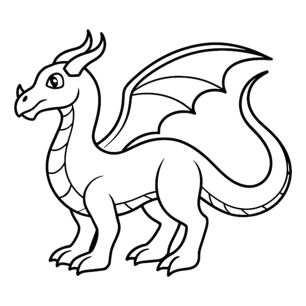 Página de colorir dragão para crianças
