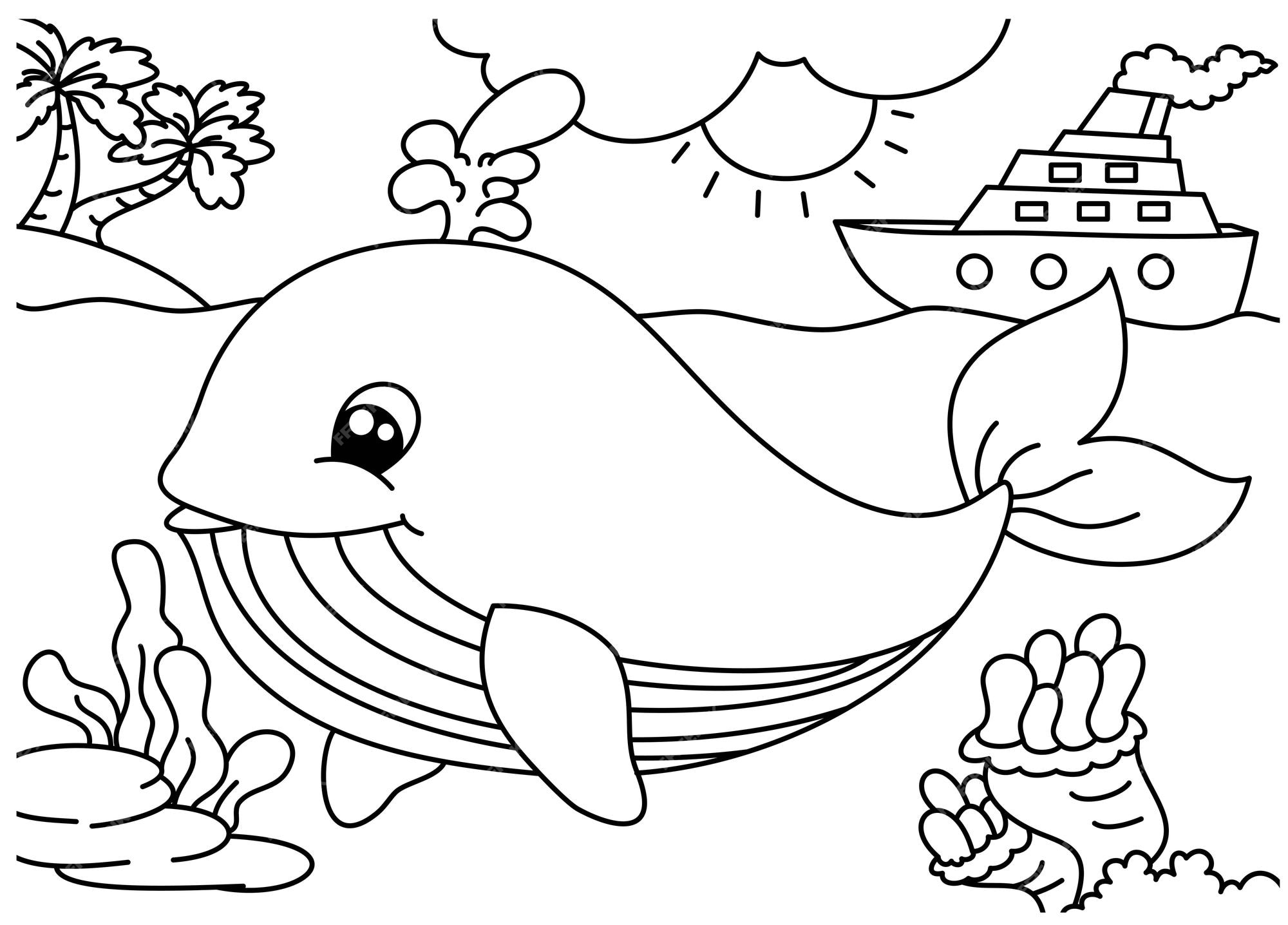 Desenhos de Baleia para colorir e pintar - Pinte Online