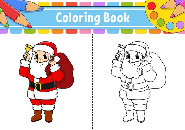Vetor página de colorir para crianças personagem de desenho animado silhueta de contorno preto isolada em fundo branco ilustração vetorial