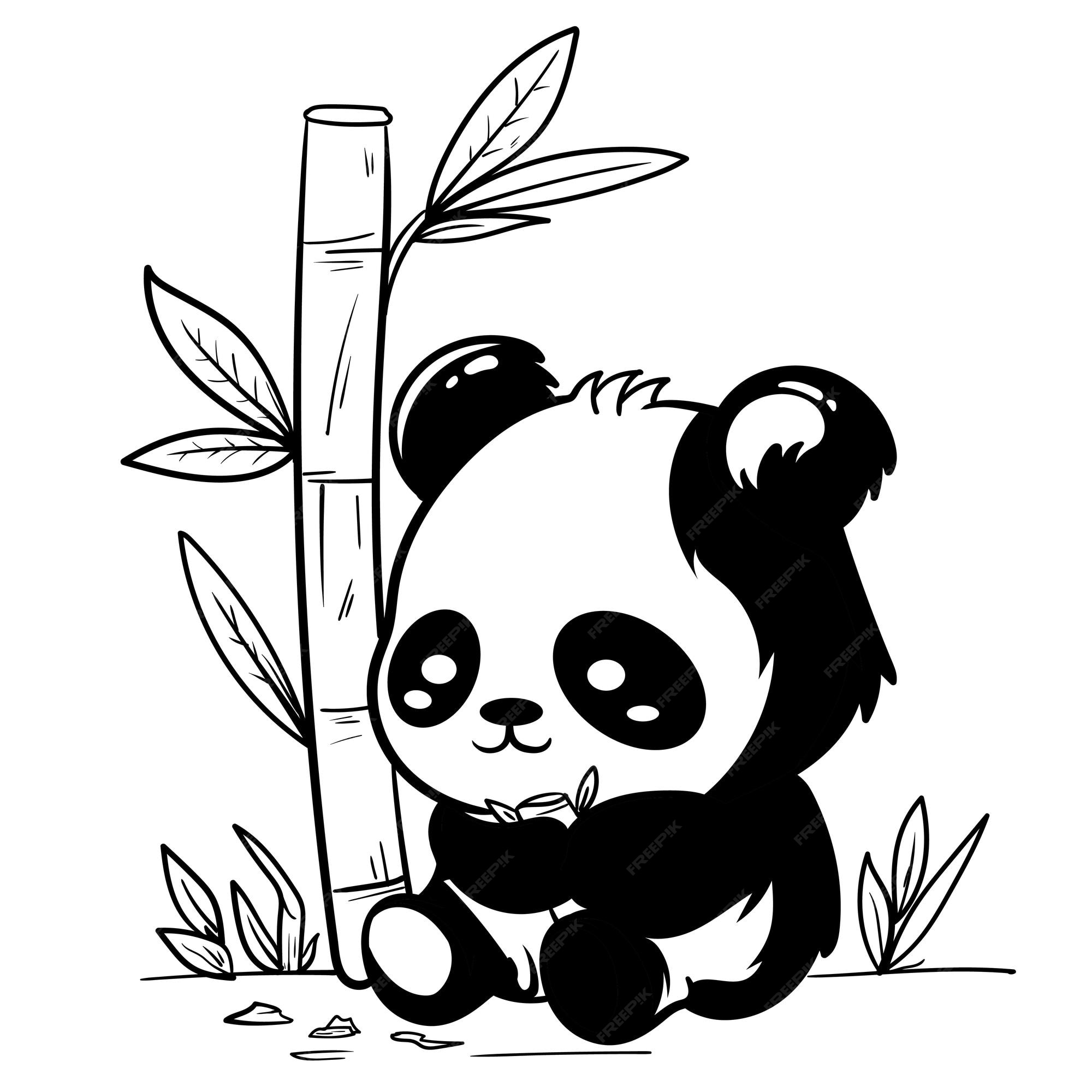 Desenho De Bebê Panda Página Para Colorir Isolada Crianças Livro