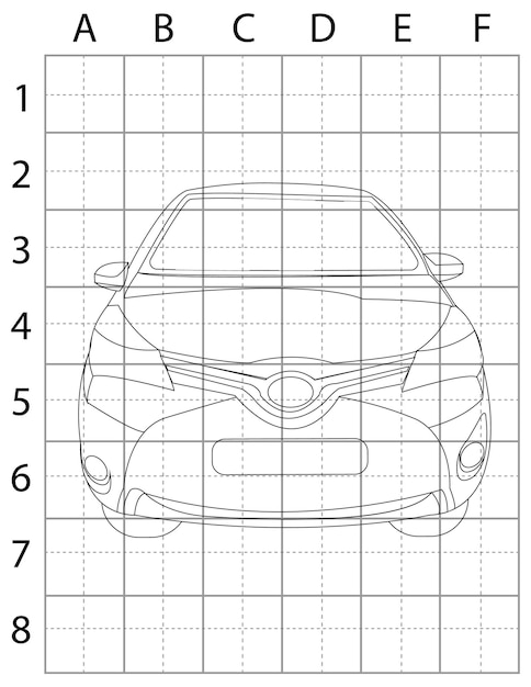 Vetor página de desenho de carro, página de desenho de carro para livro, página de desenho de carro para crianças, carro preto e branco, carro vec