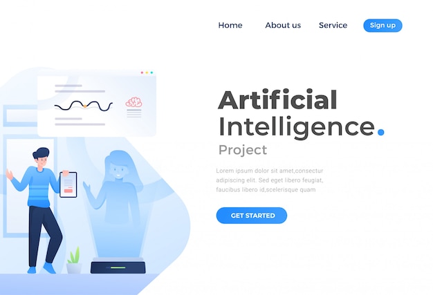Página de destino da Inteligência Artificial