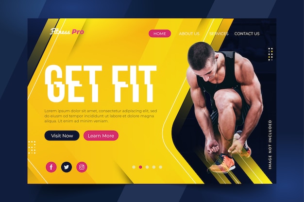 Página de destino da promoção da academia