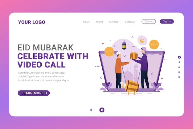 página de destino do eid mubarak