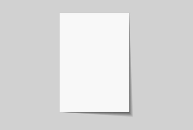 Página de papel branco realista vetorial com sombra isolada no fundo folha de papel de tamanho A4 nota modelo de modelo para capa de folheto brochura de jornal de revista e apresentação de documentos