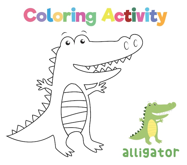 Página de planilha de animais para colorir Atividade divertida para crianças Planilha de colorir educacional para impressão