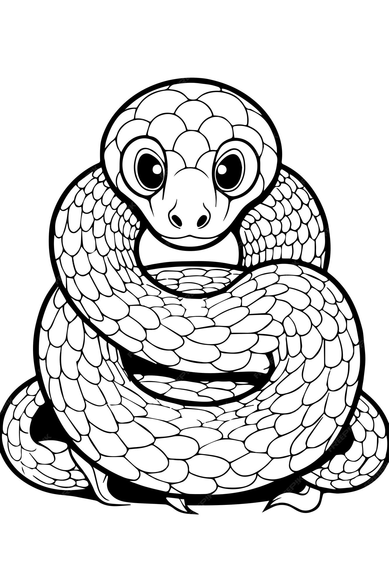 Cobra dos desenhos animados - Livro para colorir imagem vetorial de  sararoom© 28769049