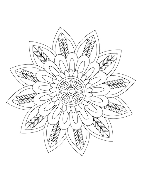 Página do livro para colorir de flores, página do livro para colorir adulto para amazon. página do livro para colorir da flor.