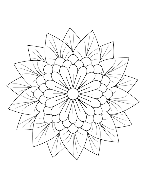 Página do livro para colorir de flores, página do livro para colorir adulto para amazon. página do livro para colorir da flor.