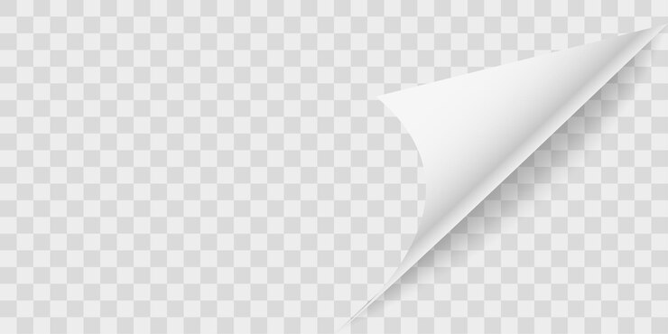 Vetor página enroladapágina flip peel enrolada em fundo transparente vector icon 10 eps